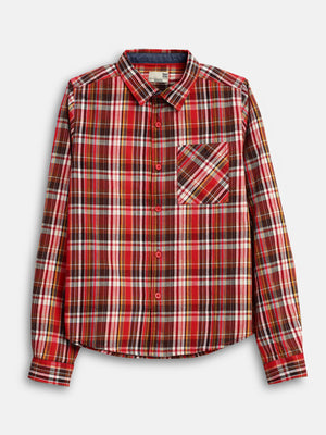 Boys Shirts Full Sleeve Red Checks