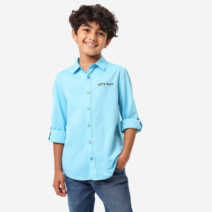 BONKIDS BOYS Lets Play Embroidery Full Sleeve SHIRTS