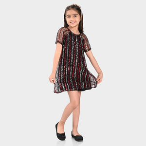 Girls Sequence Party Wear Dress