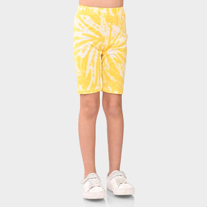 Girl Biker Yellow Regular Long Shorts