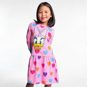 Daisy Duck Printed Girls Dress