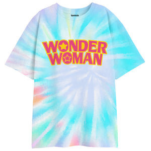 Girls Wonder Women Over Size Tie & Dye Tshirt