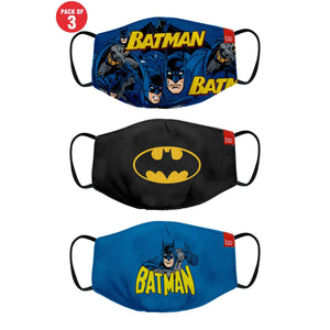 Batman Printed Protective Kids Masks ( Set Of 3)