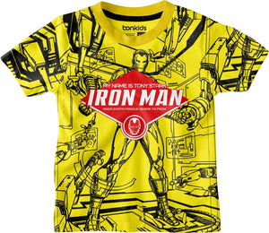 Iron Man Yellow Boys T-SHIRT
