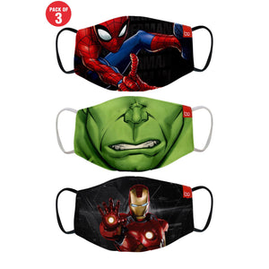 Mighty Avengers Printed Protective Masks( Set Of 3)