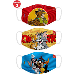 Tom And Jerry Printed Protective Kids Masks ( Set Of 3)