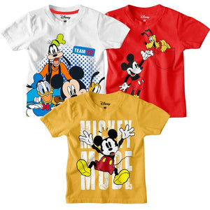 Mickey & Friends Boys Tshirt Combo Pack