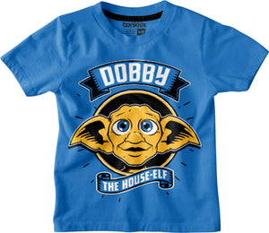 HARRY POTTER DOBBY BLUE YELLOW BOYS T-SHIRT